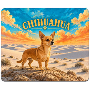 Chihuahua, White Sands Vintage-Aquarell Mousepad