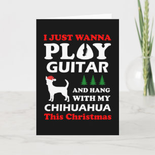 chihuahua will nur Gitarre spielen Karte