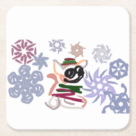 Chihuahua Winter Rechteckiger Pappuntersetzer