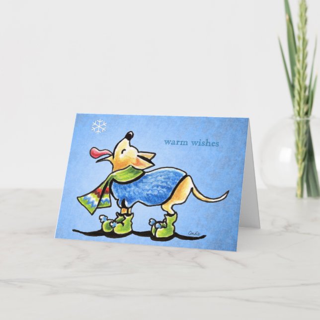 Chihuahua Winter Snowflakes Weihnachten Custom (Vorderseite)