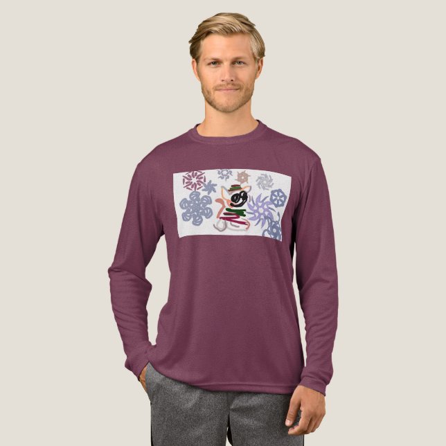  Chihuahua Winter  Tri-Blend Shirt (Volle Vorderseite)