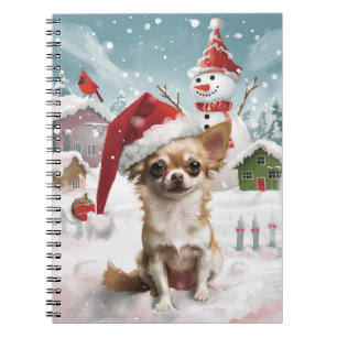 Chihuahua Winter Wonderland Weihnachtsfreude Notizblock