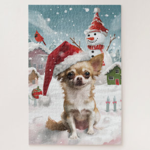Chihuahua Winter Wonderland Weihnachtsfreude Puzzle
