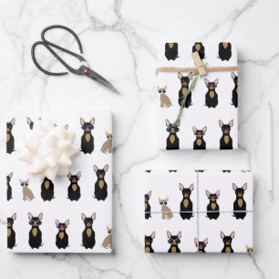 Chihuahua Wrapping Paper Sheets Geschenkpapier Set