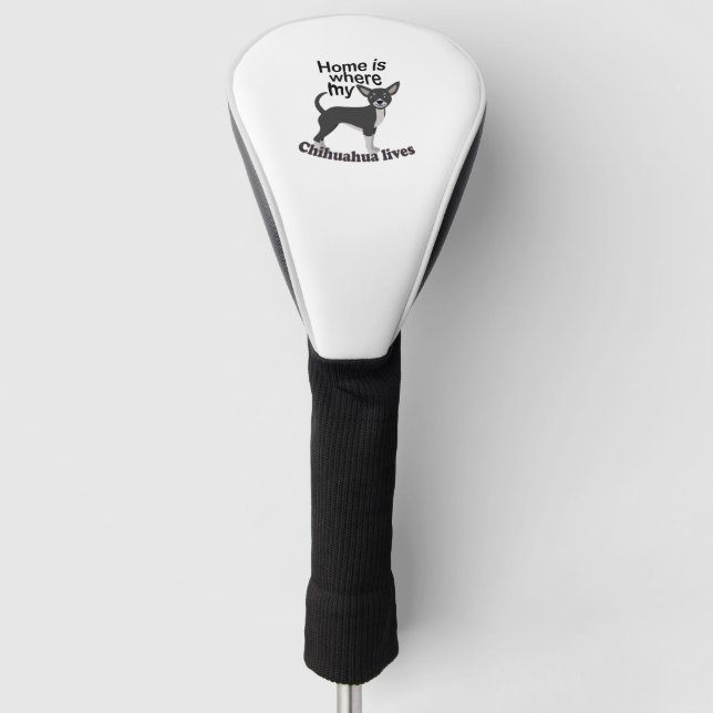 Chihuahua Zuhause Golf Headcover (Vorderseite)