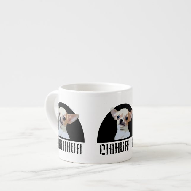 Chihuahuahund Espressotasse (Vorderseite Links)