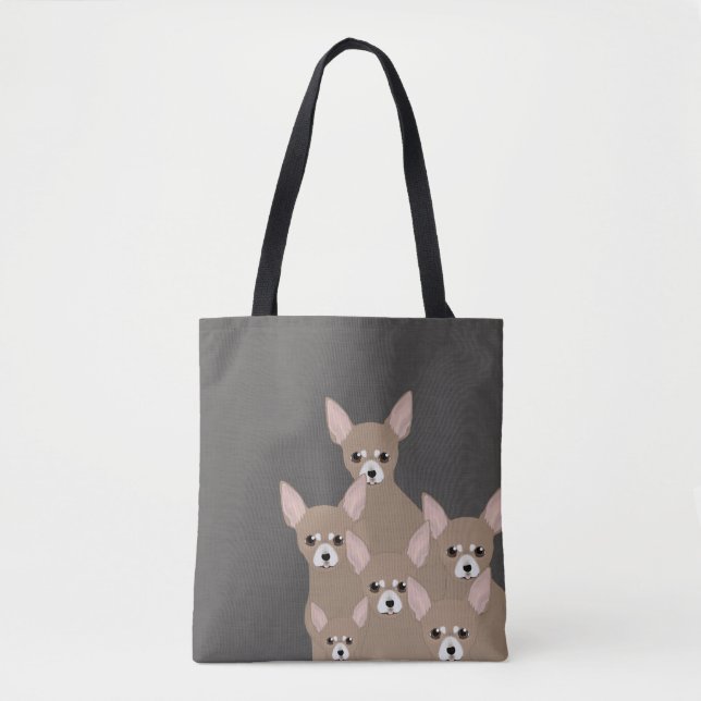 Chihuahuas Allover Tasche (Vorderseite)