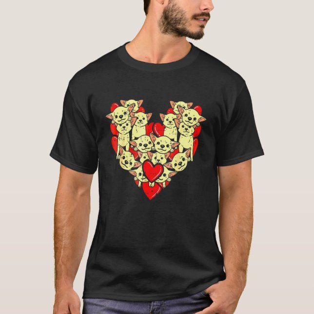 Chihuahuas Dog Hearts Valentine S Day Chiwawa Boy T-Shirt (Vorderseite)