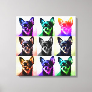 Chihuahuas endlose Liebe, gesteppte Canvas Print Leinwanddruck