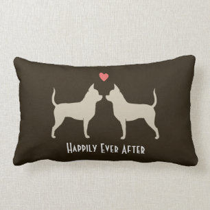 Chihuahuas Hochzeitshunde mit Text Lendenkissen