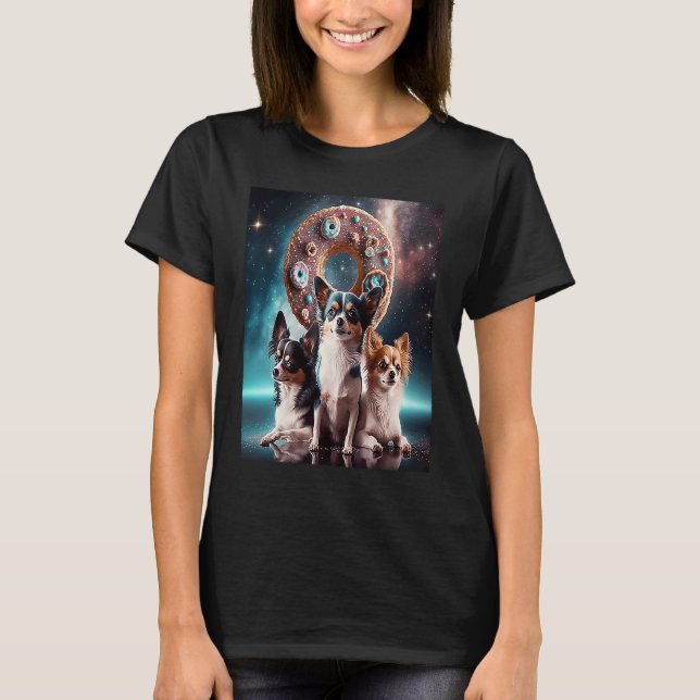 Chihuahuas In Space Donuts Chihuahuas Boys Girls W T-Shirt (Vorderseite)