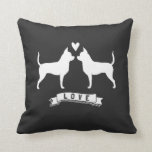 Chihuahuas Liebe - Hunde Silhouetten mit Herz Kissen<br><div class="desc"></div>