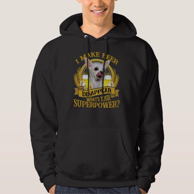 Chihuahuas machen Bier verschwinden Hoodie (Vorderseite)