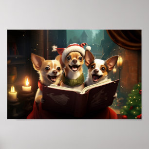 Chihuahuas Weihnachtsfeiertag Poster