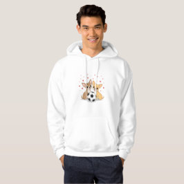 chihuahuas with soccer ball for Valentine's Day Hoodie
