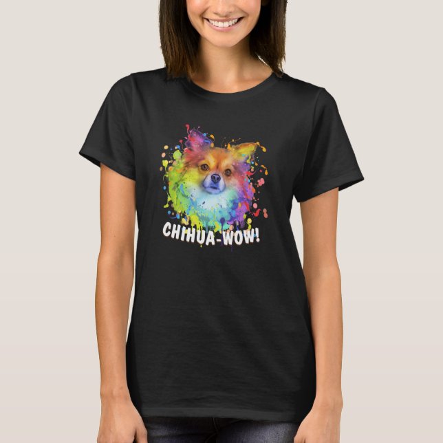 Chihuawow Animal Pun Chihuahua Animal Meme Chiwawa T-Shirt (Vorderseite)