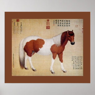Chihuaying ~赤花鹰~Die Zehn Hengste ~Giuseppe Castigl Poster