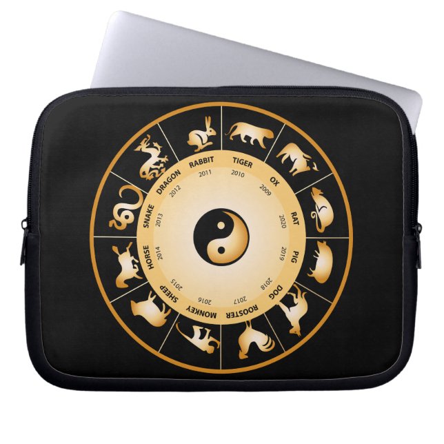 Chiinese Zodiac Wheel Laptopschutzhülle (Vorderseite)