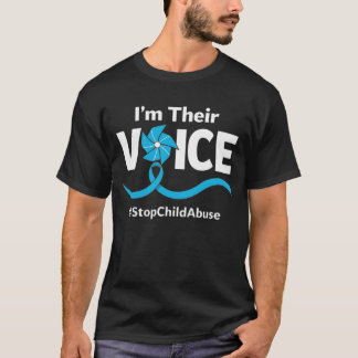 Child Abuse Prevention Awareness Pinwheel Blue T-Shirt