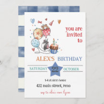 Child Birthday Invitation with Hedgehog