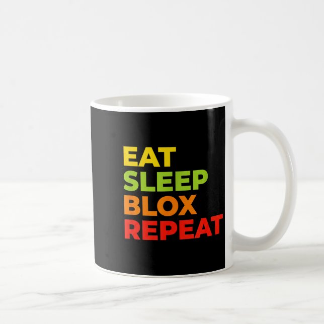Child Eat Sleep Blox Repeat - Kids Gaming Slogan F Kaffeetasse (Rechts)
