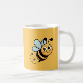 Child-Friendly Bee Mascot with Dotted Trail Kaffeetasse