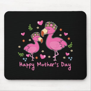 Child Happy Mütter Tag Flamingo Bird Grafik Niedli Mousepad