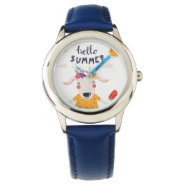 Child Hello Summer Blauer Edelstahl Armbanduhr