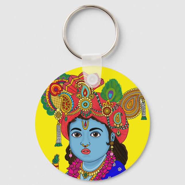 Child Krishna Keychain Schlüsselanhänger (Vorderseite)