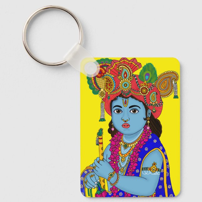 Child Krishna Keychain Schlüsselanhänger (Vorderseite)