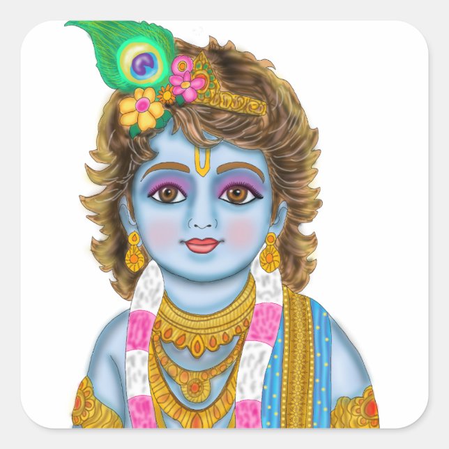Child Krishna Sticker (Vorderseite)