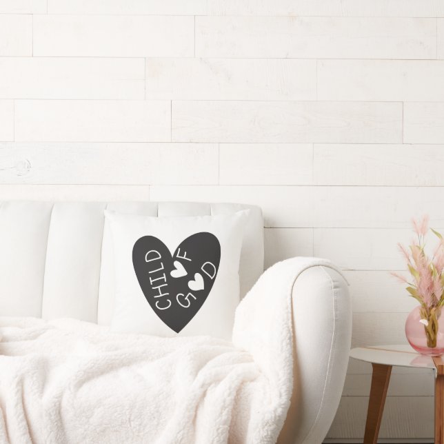 Child of God Black Heart Kissen (Liege)