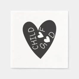 Child of God Black Heart Serviette