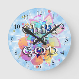 Child of God, Pastel Runde Wanduhr