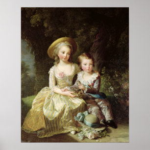 Child portraits of Marie-Therese-Charlotte Poster