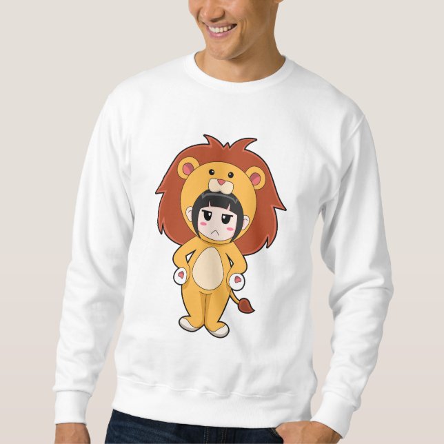 Child with Lion Costume Sweatshirt (Vorderseite)
