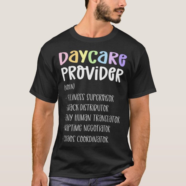 Childcare Appreciation Definition Daycare Provider T-Shirt (Vorderseite)