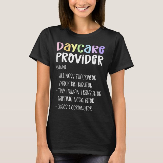 Childcare Appreciation Definition Daycare Provider T-Shirt (Vorderseite)