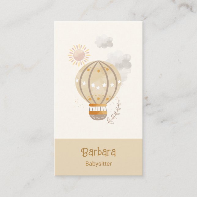 ChildCare Kindermädchen Babysitter Daycare QR CODE Visitenkarte (Vorderseite)