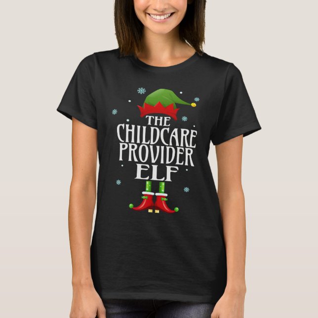 Childcare Provider Elf Xmas  Family Matching Chris T-Shirt (Vorderseite)