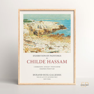Childe Hassam A North East Headland Coastland Land Poster