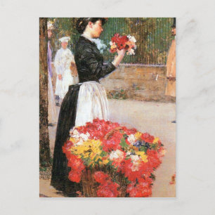 Childe Hassam - Blume Girl Postkarte