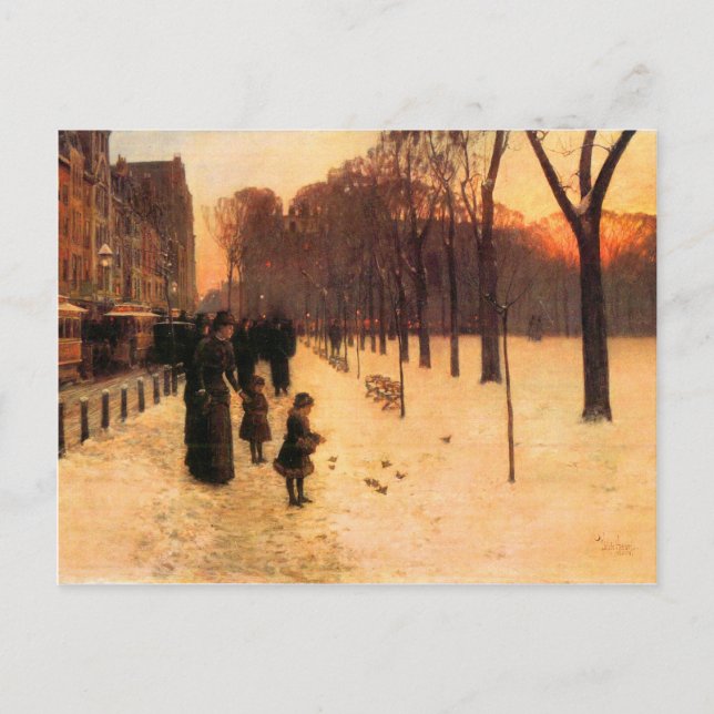 Childe Hassam - Boston im Alltag Postkarte (Vorderseite)