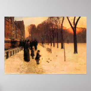 Childe Hassam - Boston in everyday twilight Poster
