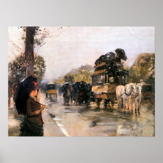 Childe Hassam - Champs Elysees Paris Poster (Vorne)
