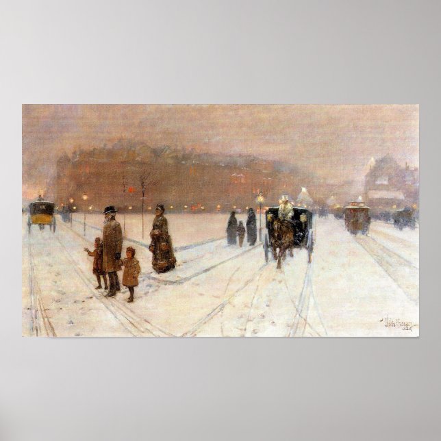 Childe Hassam - Ein urbanes Märchenland Poster (Vorne)