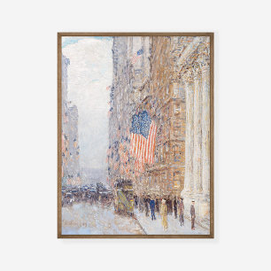 Childe Hassam Flags on Waldorf Painting Art Poster