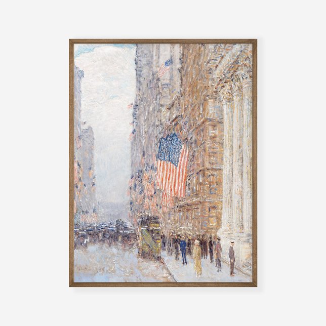 Childe Hassam Flags on Waldorf Painting Art Poster (Von Creator hochgeladen)