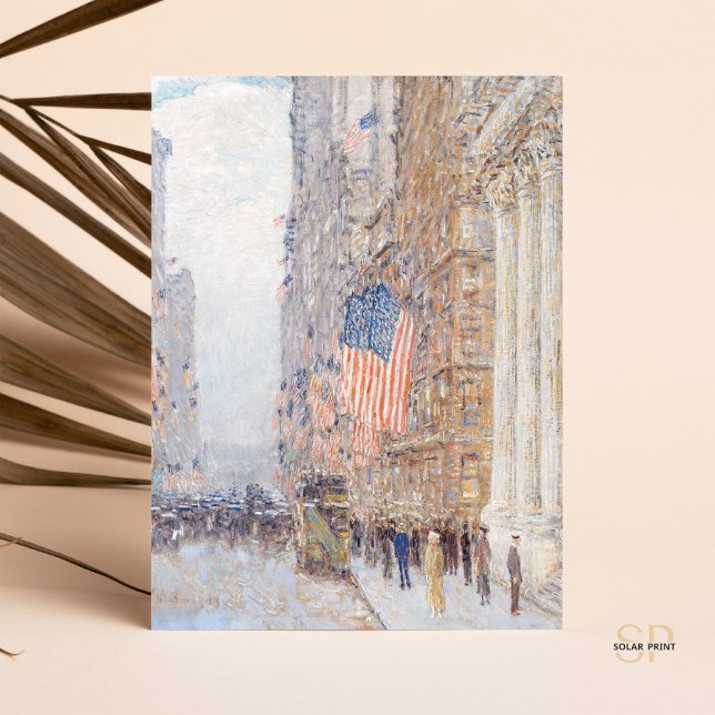 Childe Hassam Flags on Waldorf Painting Art Postkarte (Von Creator hochgeladen)