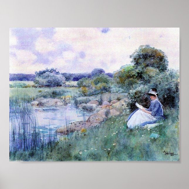 Childe Hassam-Frauen beim Lesen Poster (Vorne)